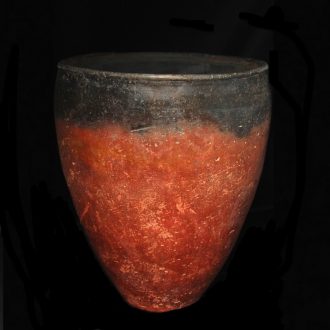 Große prädynastische Vase der Blacktop-Ware