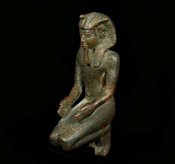 Bronze Statuette of a Pharaoh