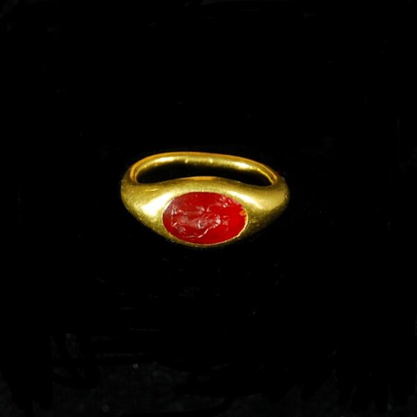 Roman Gold Ring with Fortuna Intaglio