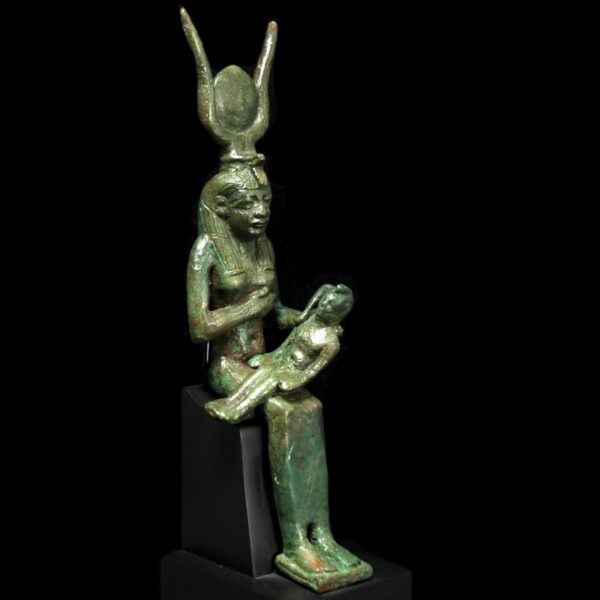 Bronze Statuette of Isis and Horus