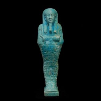 Faience Ushabti for Hathor M Hakhet