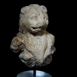 Marble Bust of a Lion-headed Deity of the Mithras Cult