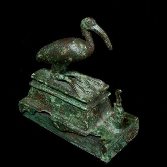 Bronze Statuette of Thoth with the Goddess Maat