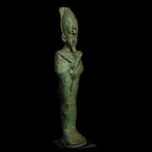 Large Egyptian Bronze Statuette of Osiris