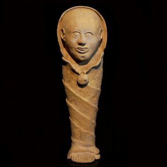 Large Etruscan Votive Statue of a Swaddled Infant