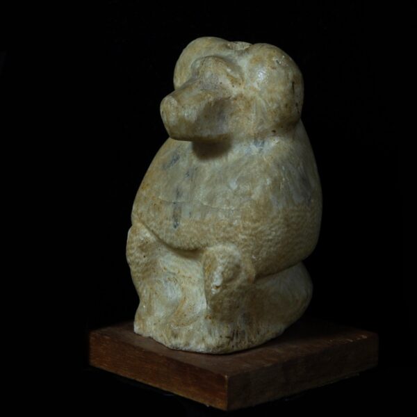 Alabaster Statue of Thoth in Form of a Baboon