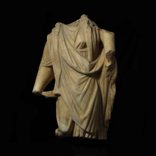 Roman Marble Torso of Fortuna