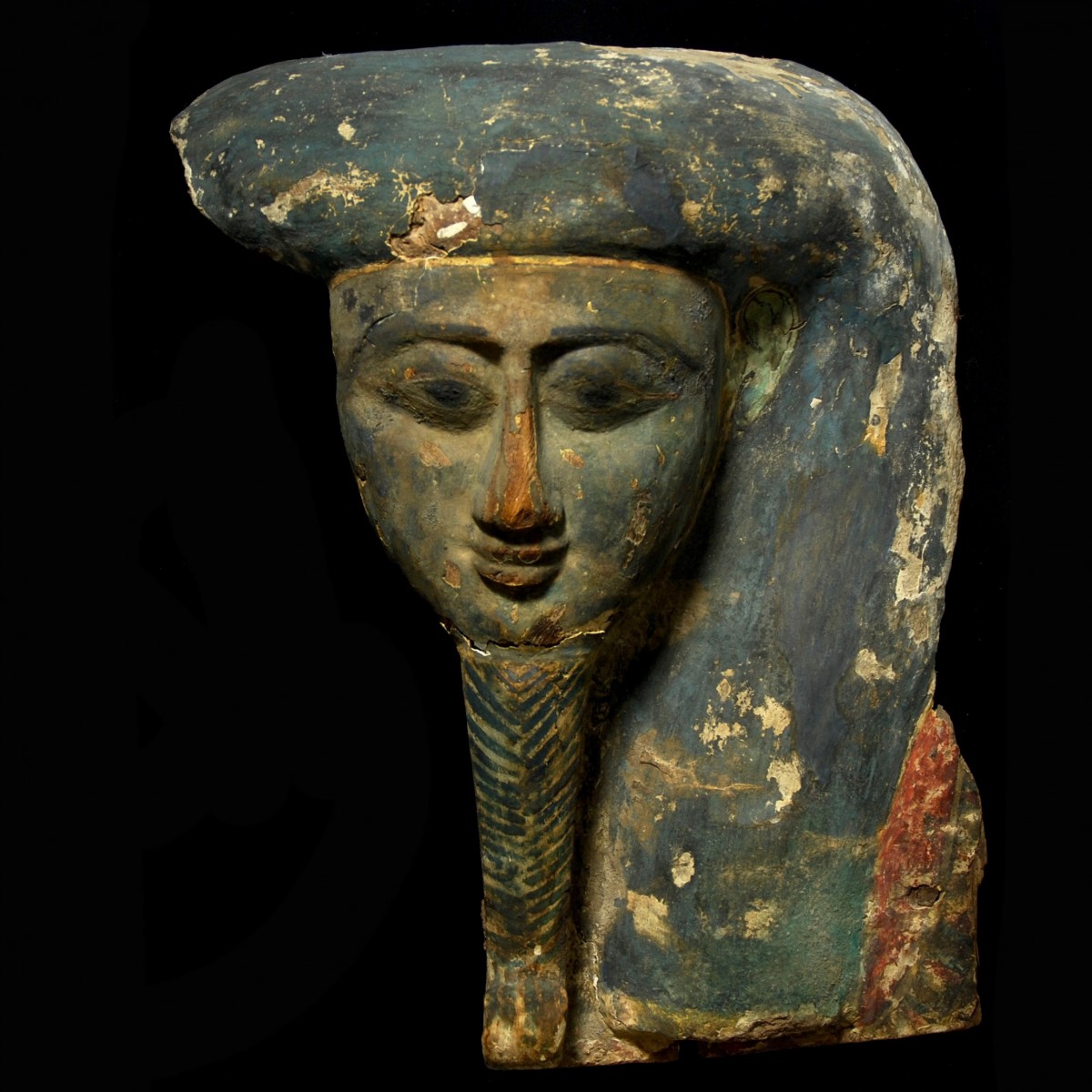 Egyptian Wood sarcophagus mask