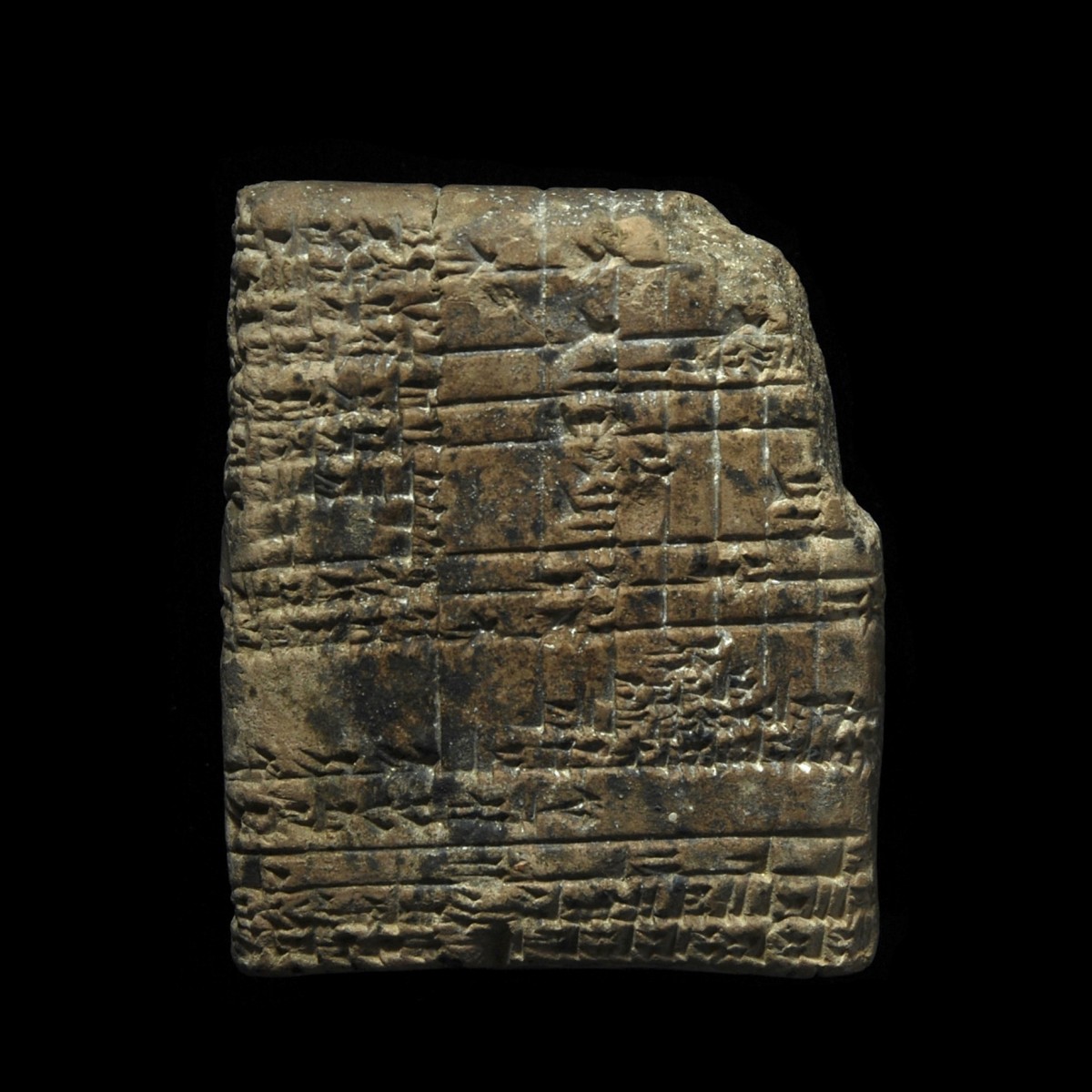 Old babylonian cuneiform tablet front
