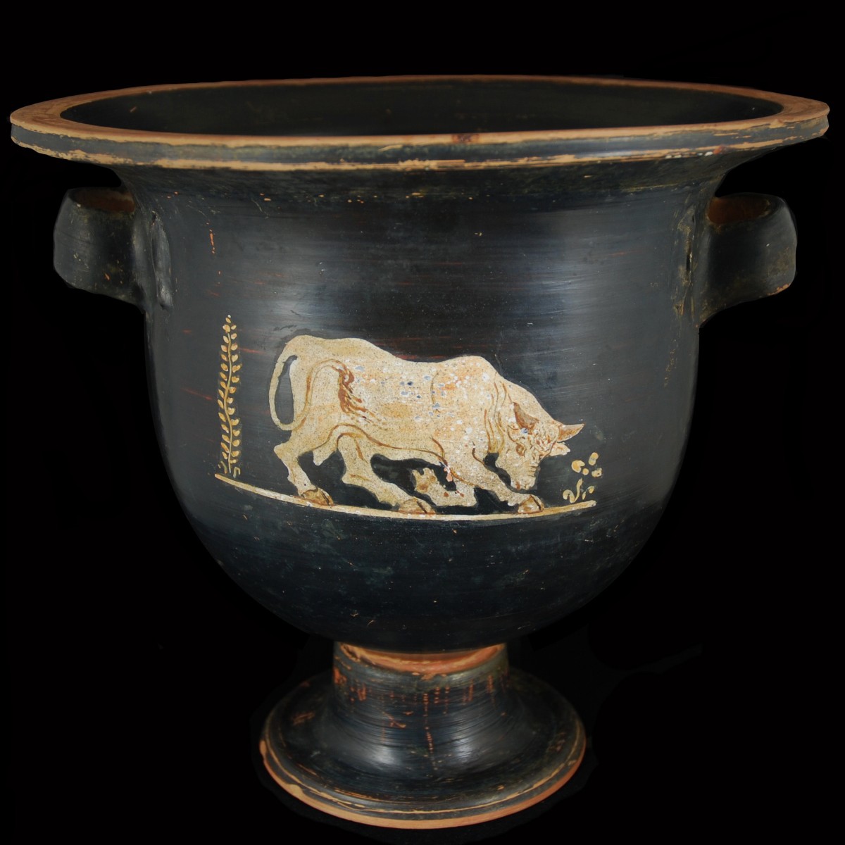 Gnathia Ware krater with bull