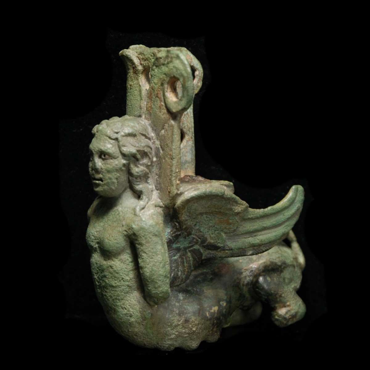 Roman bronze furniture piece in form of a sphinx