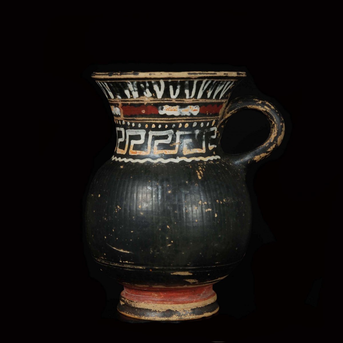 Gnathia small jug with ribbed body