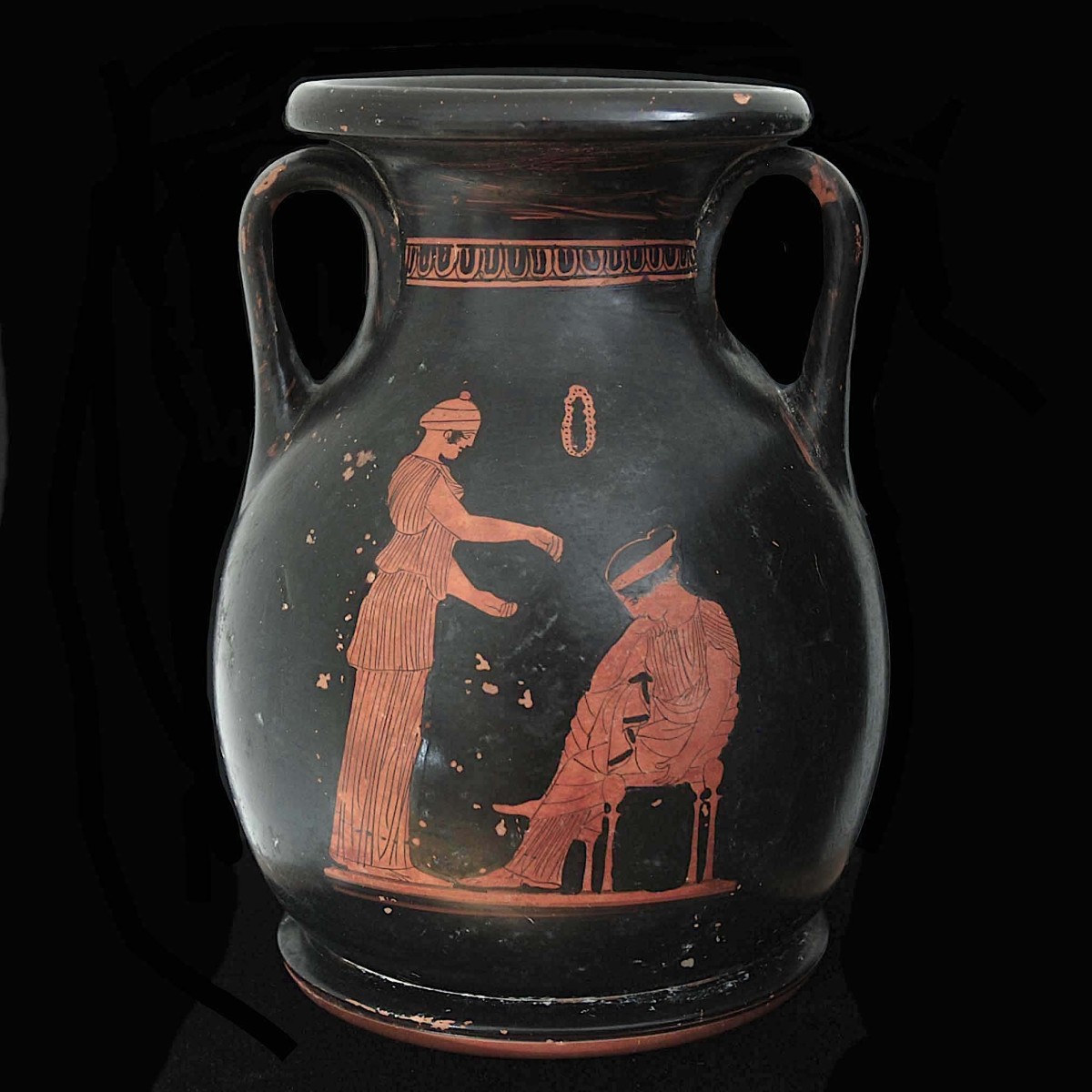 Attic red figure pelike with Penelope