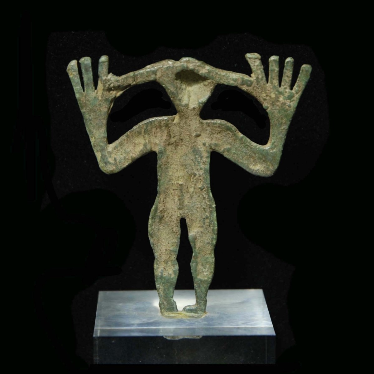 Caucasian Bronze idol back