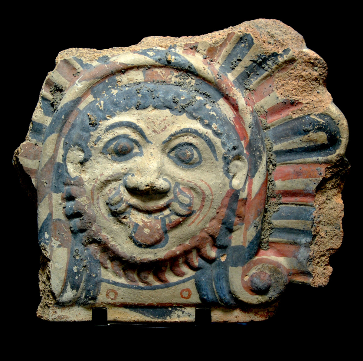 Etruscan Antefix with head of a bearded gorgon