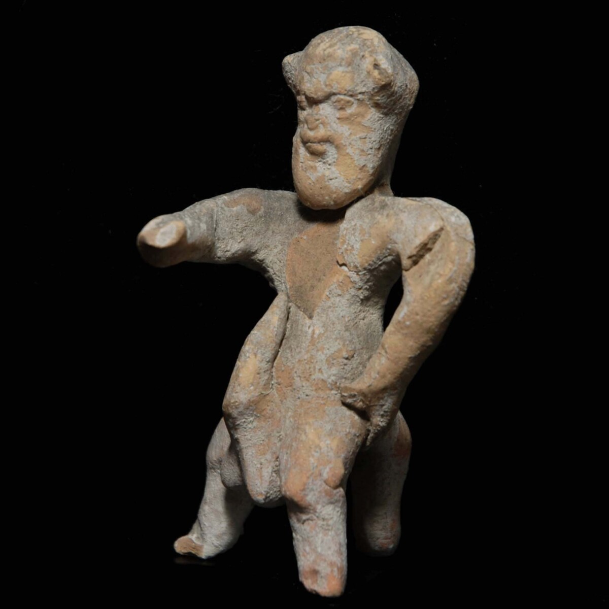 Ithyphallic terracotta statuette of Silen