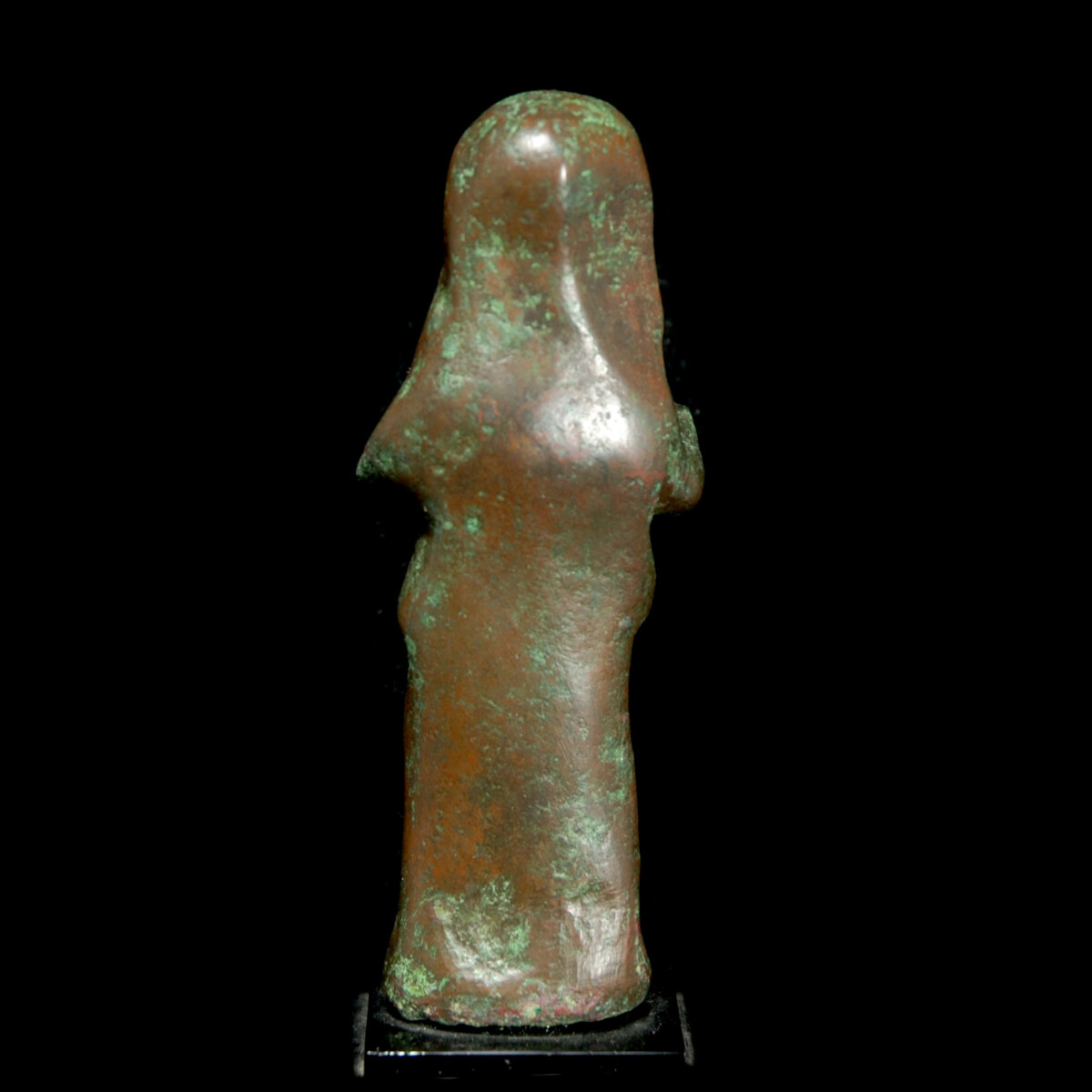 etruscan Bronze statuette of a female votary back