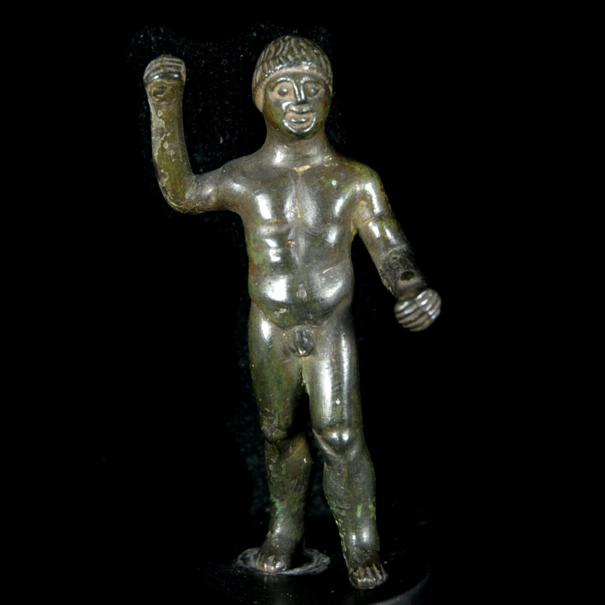 Archaic Etruscan Bronze statuette of Heracles