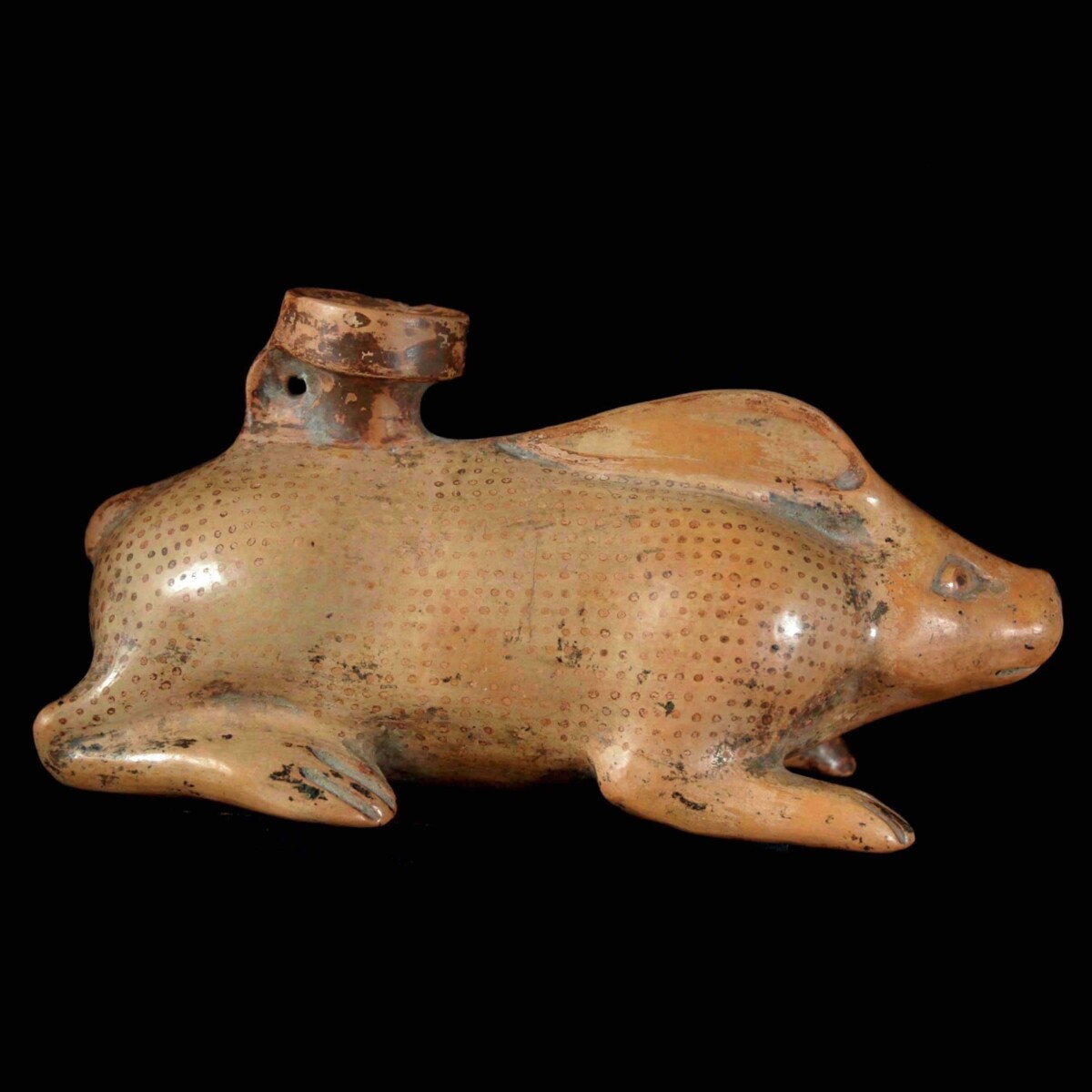 Etrusco-corinthian figurative vase hare