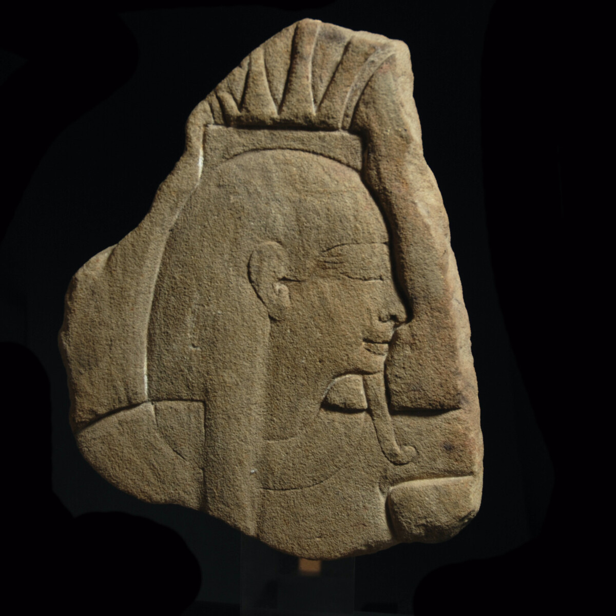 Egyptian sandstone relief depicting the nile god Hapi