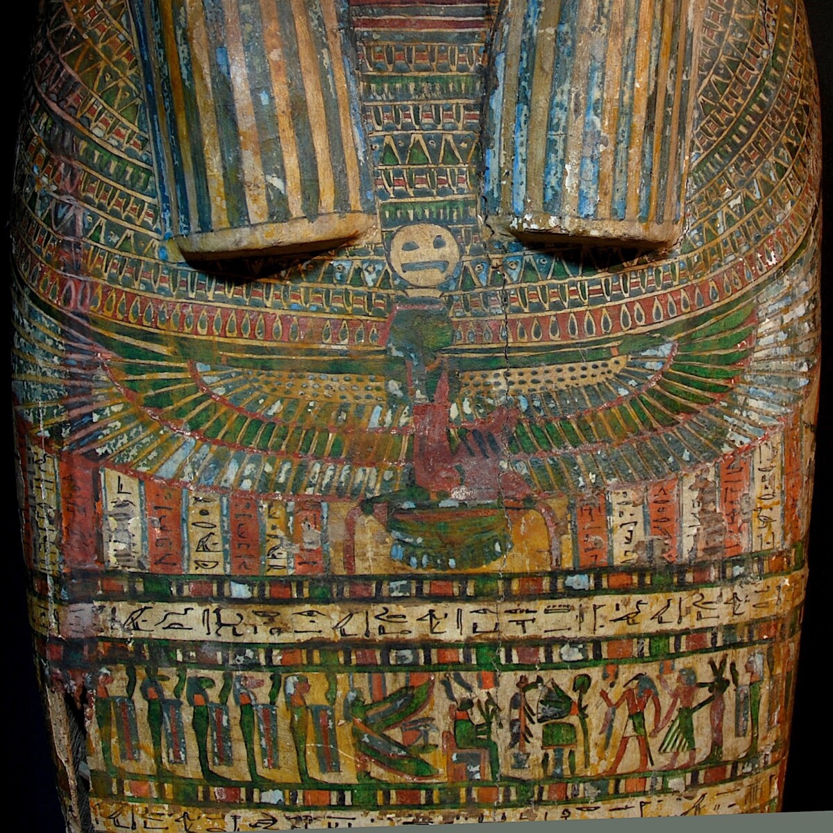Egyptian sarcophagus of Wennefer detail