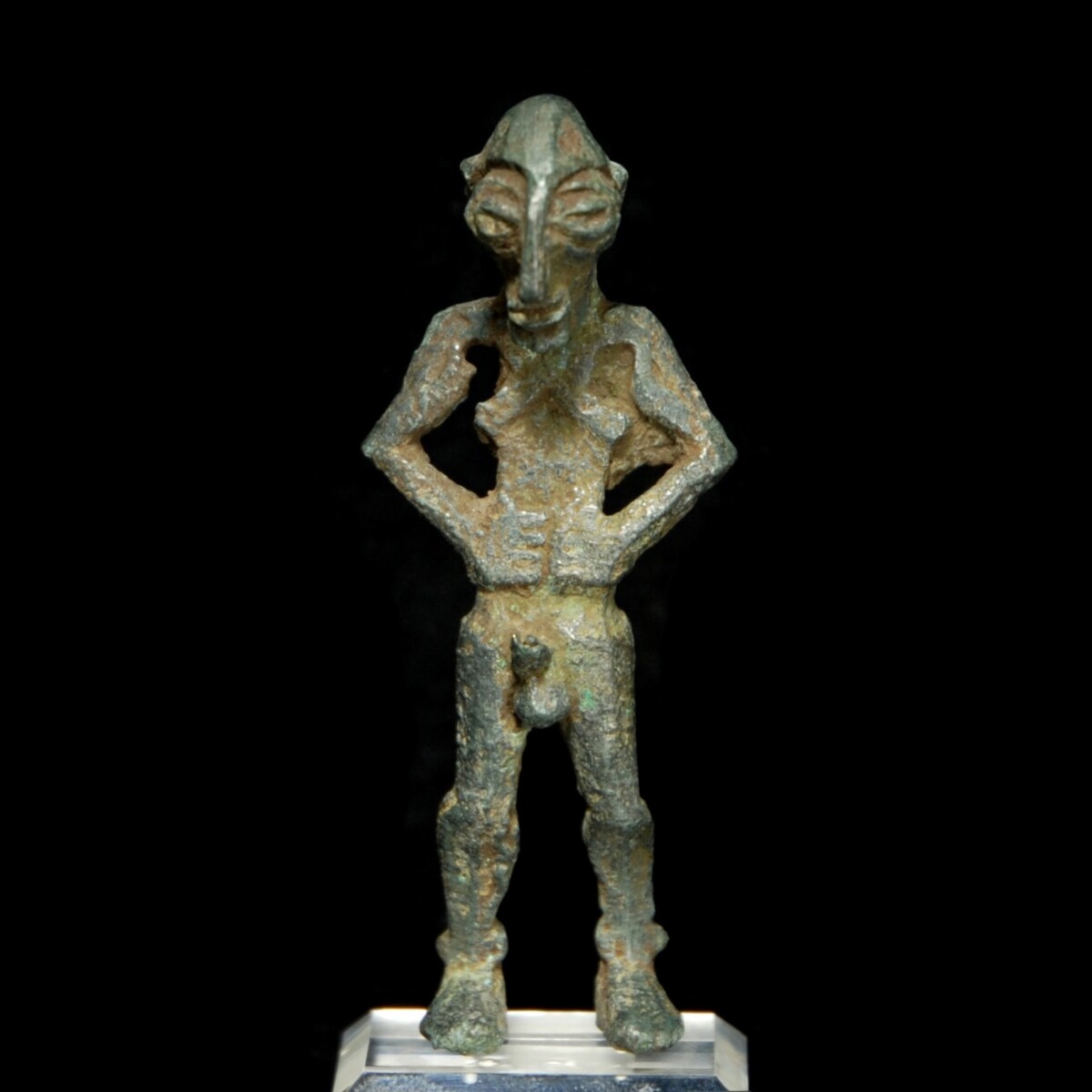 Ithyphallic Caucasian bronze idol