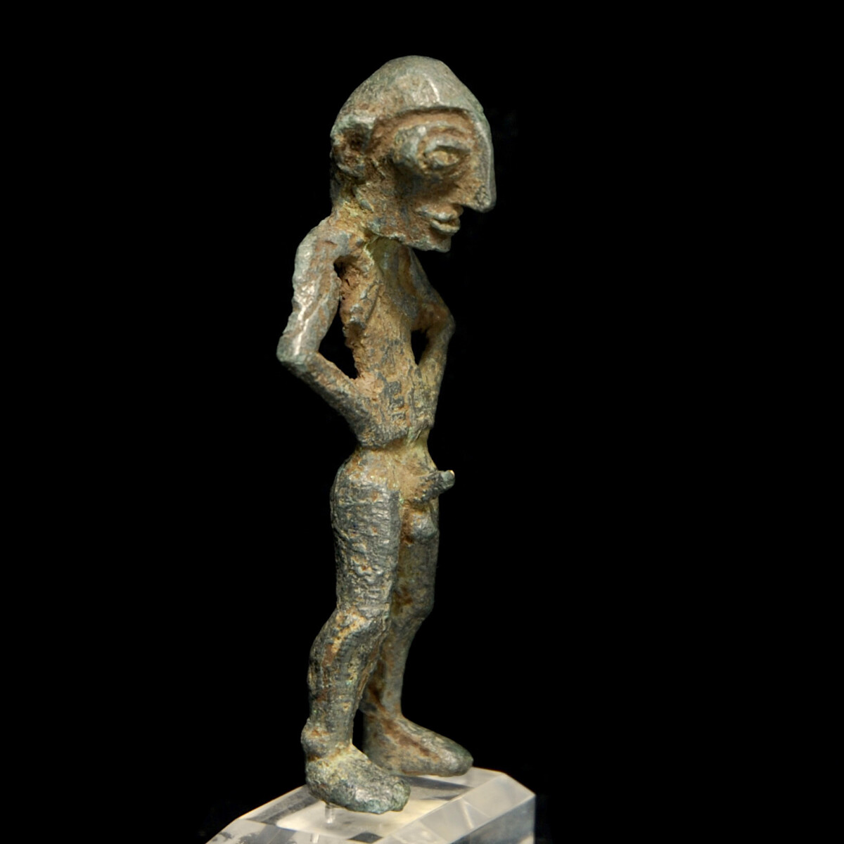 Ityphallic Caucasian Bronze idol half right