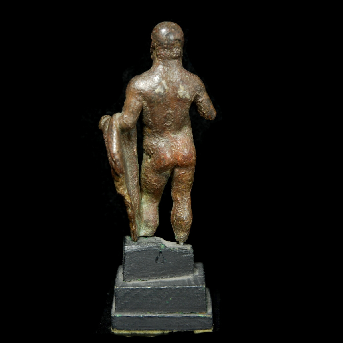 Roman bronze statuette of Hercules Antonovich back