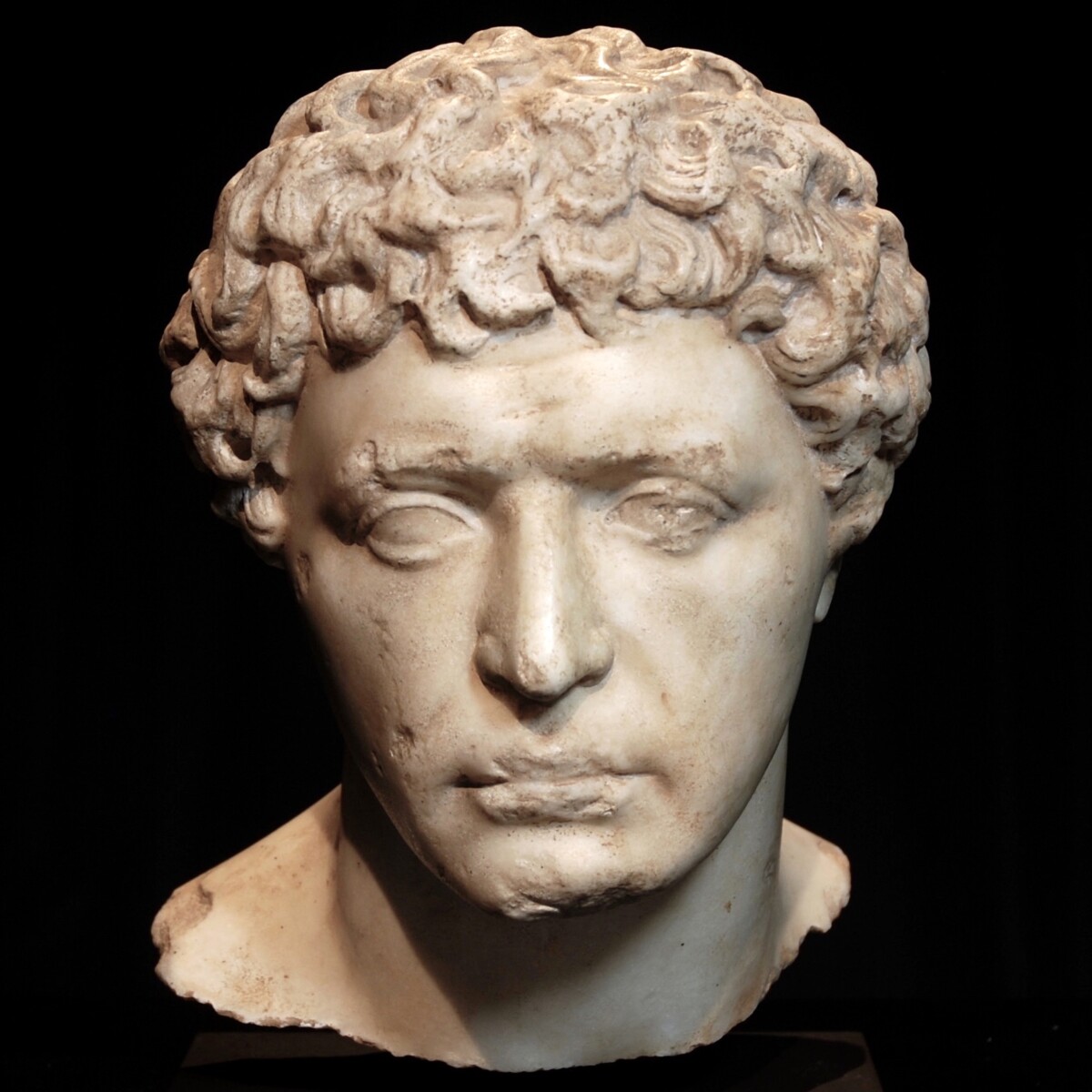 Roman marble head of an athlete start page