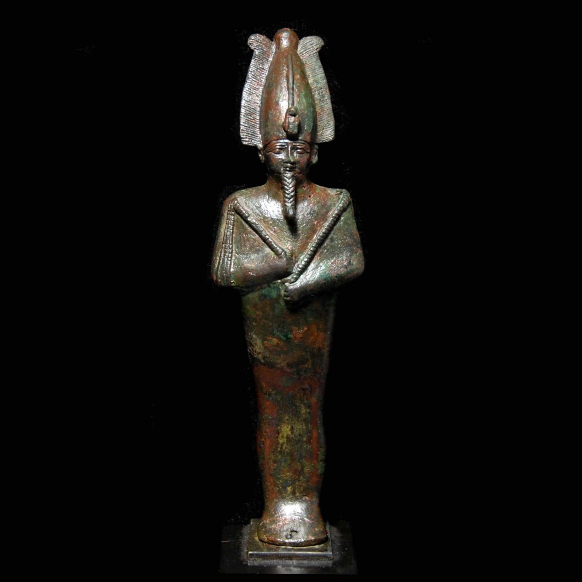 Egyptian bronze statuette of Osiris