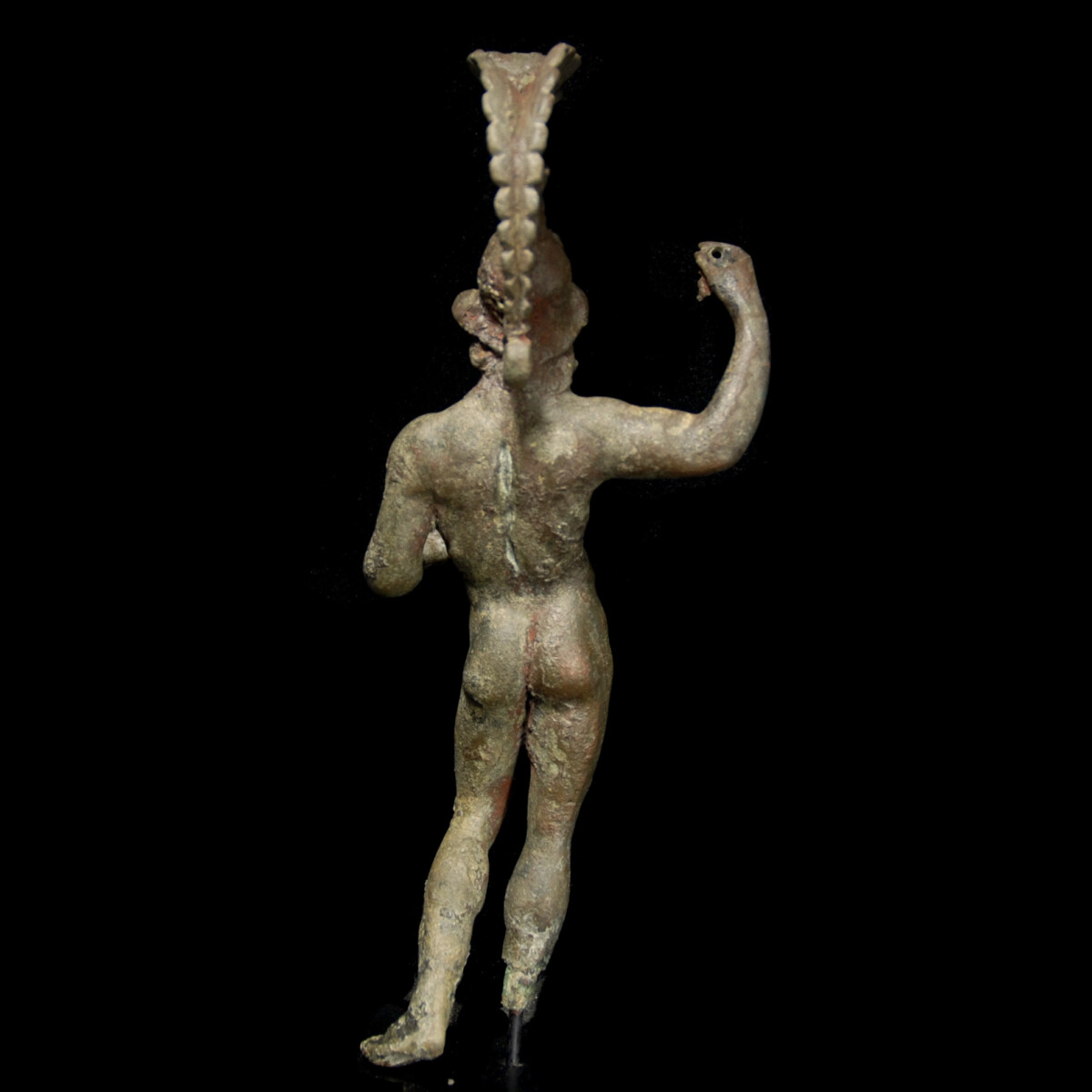 Roman Bronze statuette of young Mars back