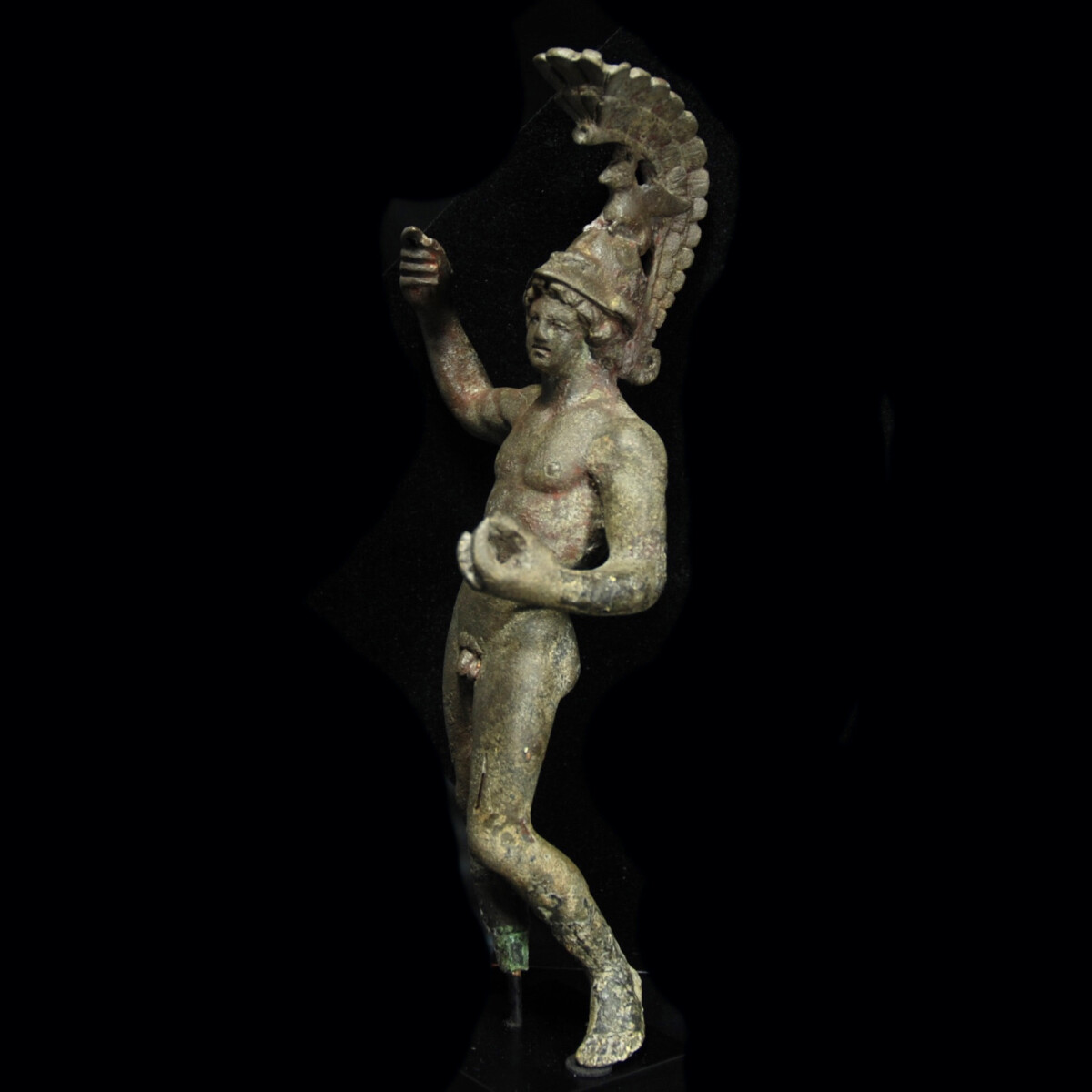Roman Bronze statuette of young Mars half left