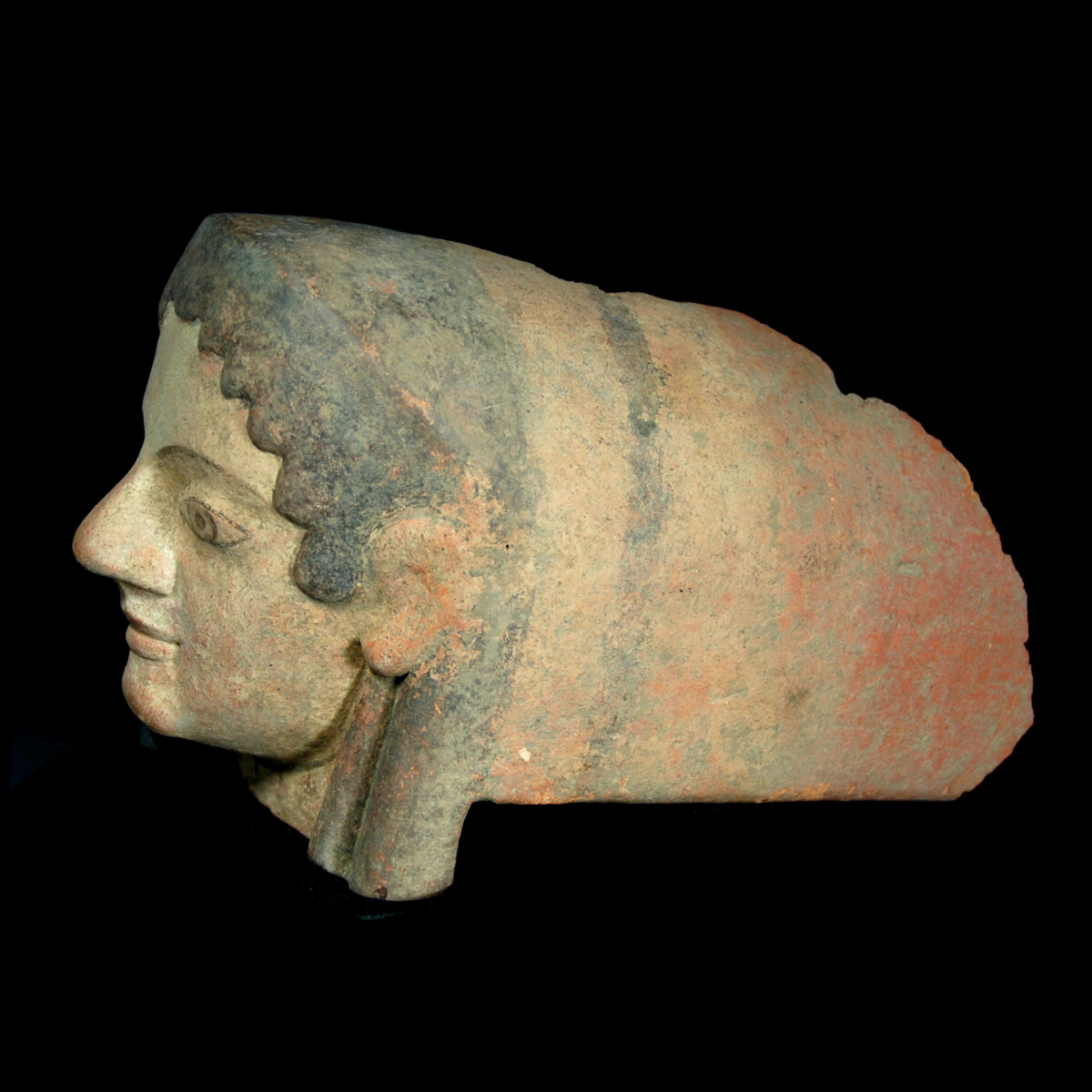 Etruscan archaic terracotta antefix left