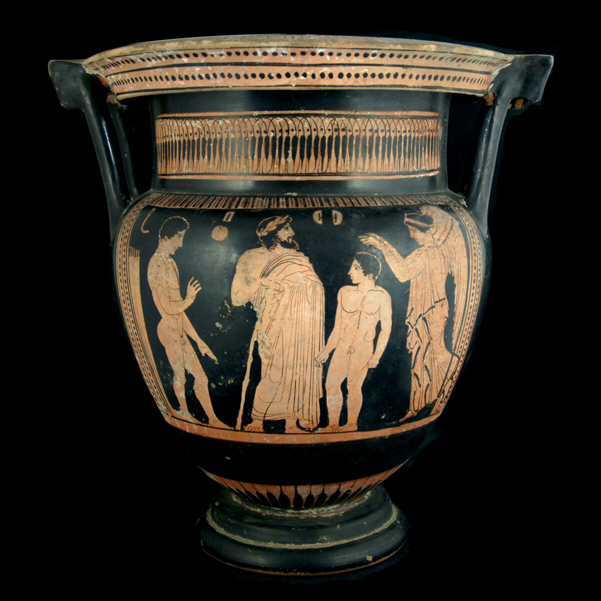 Attic red figure column krater of the Orpheus Painter