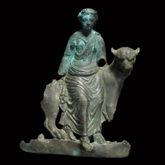 Hellenistisches Bronzerelief des auf einem Panther reitenden Dionysos