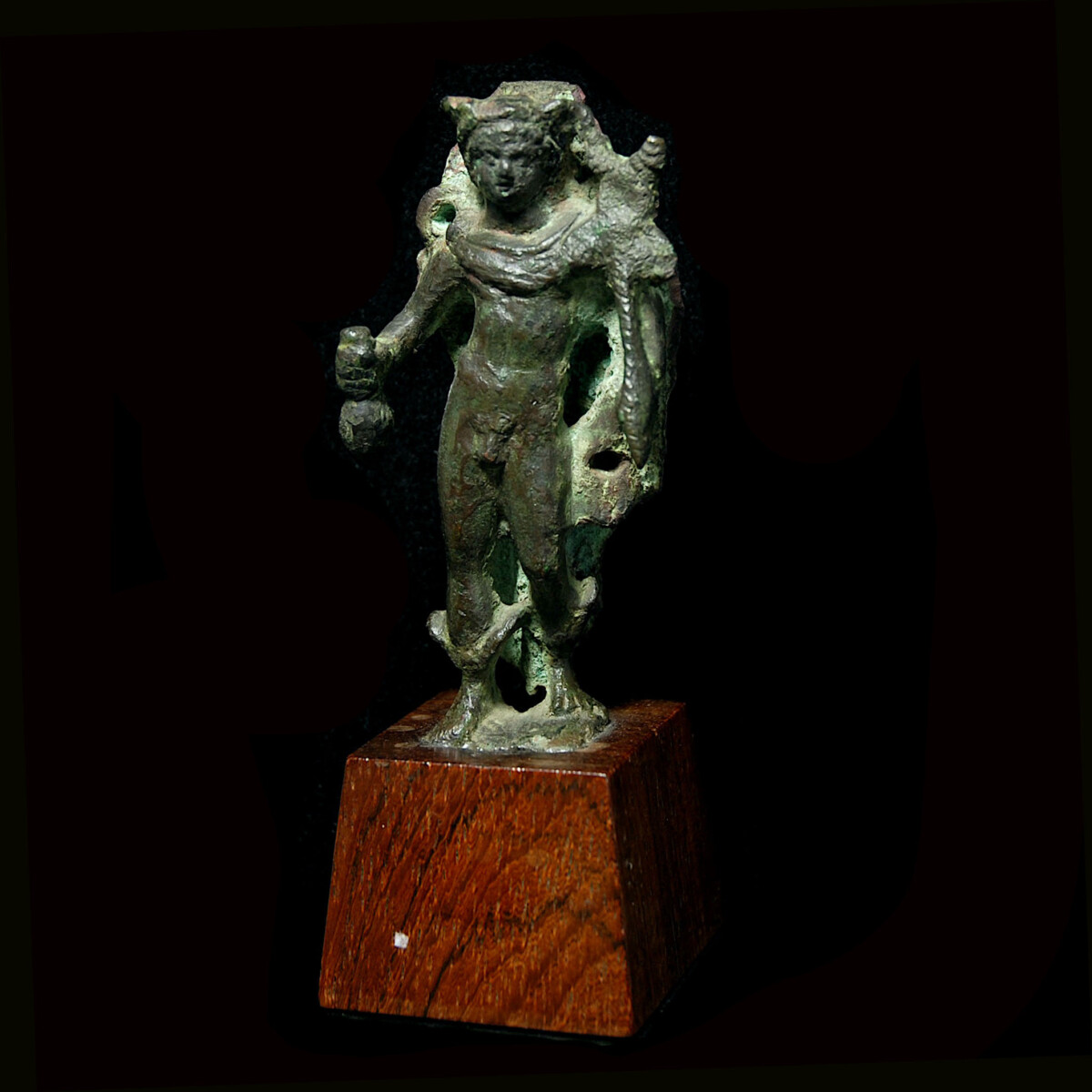 Roman Bronze statue of Mercury mounted