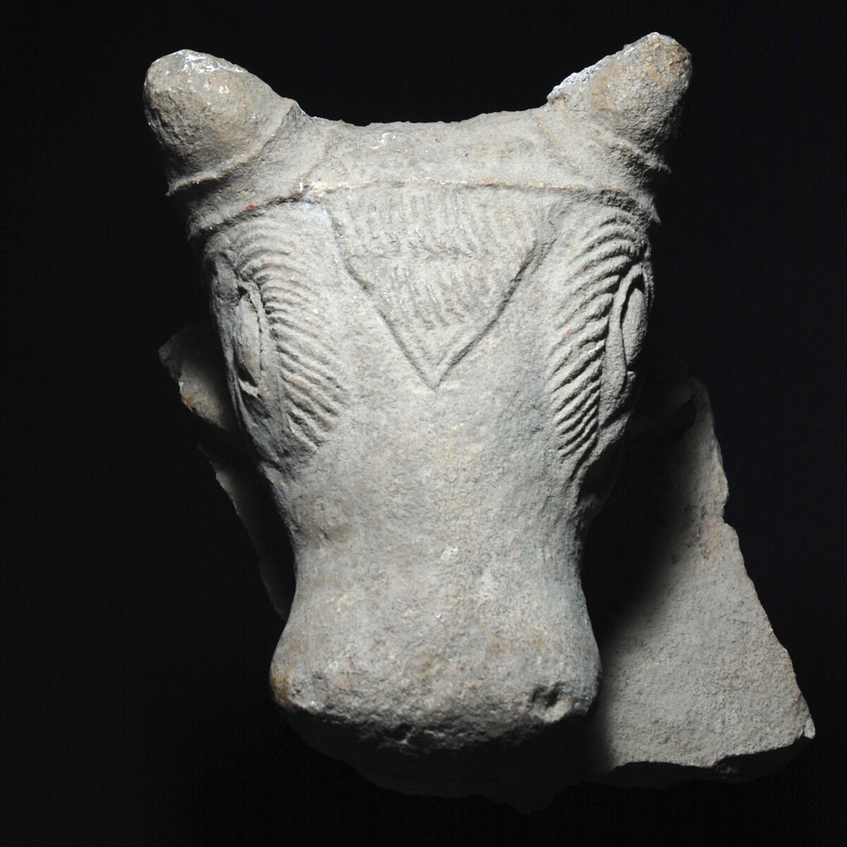 Monumental Sabaean limestone bull