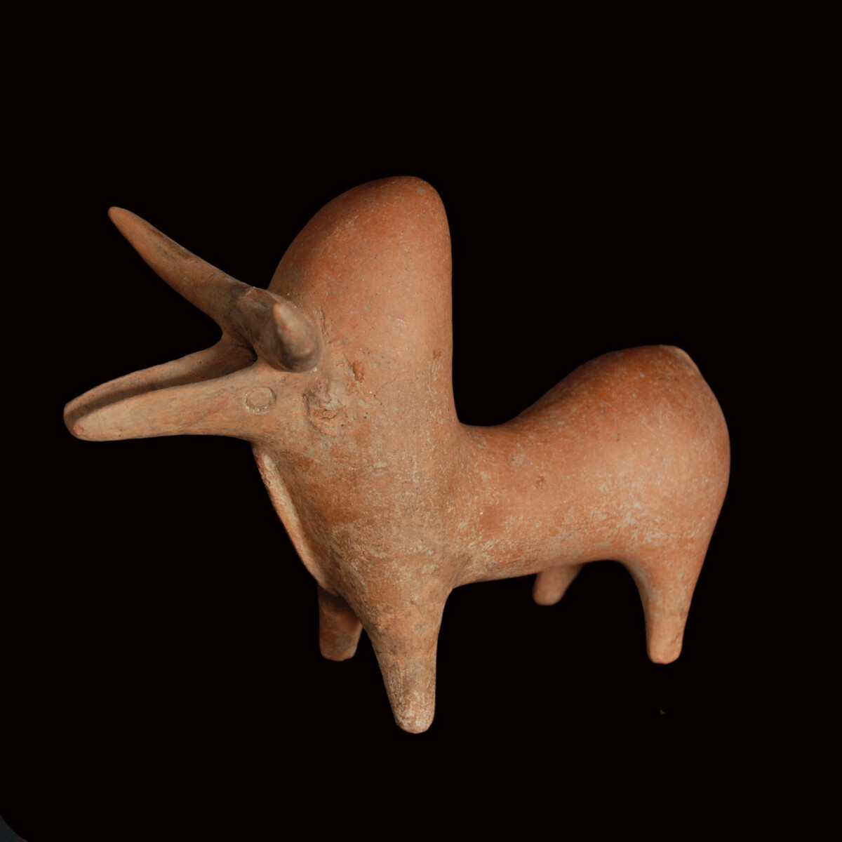 Amlash terracotta rhyton of a zebu