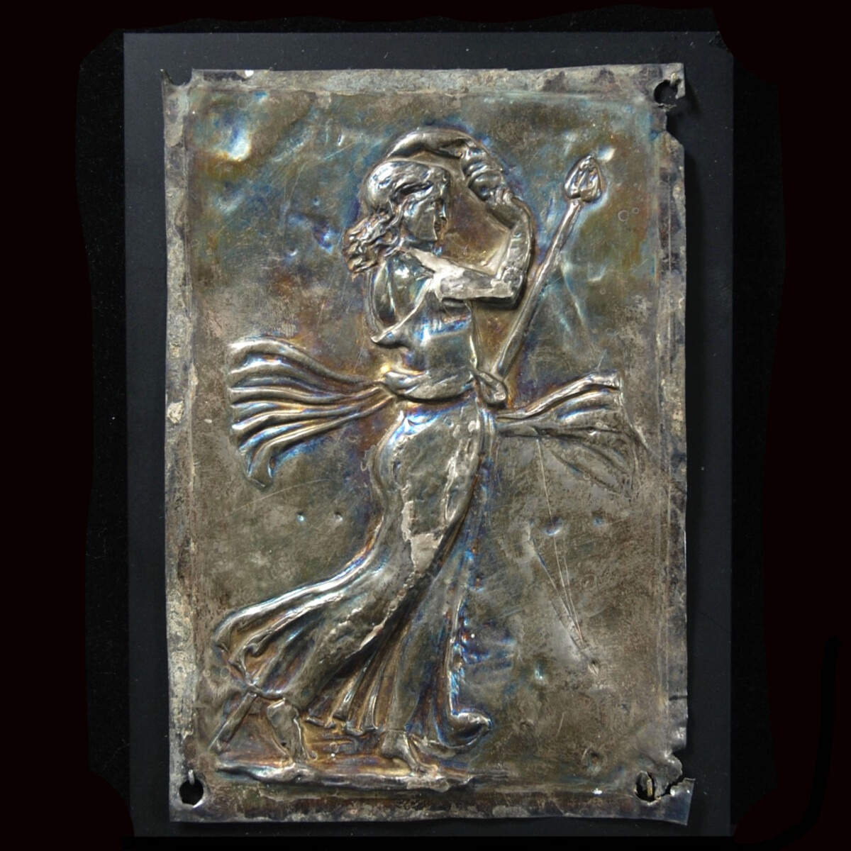 Roman Silver Plaque with Maenad