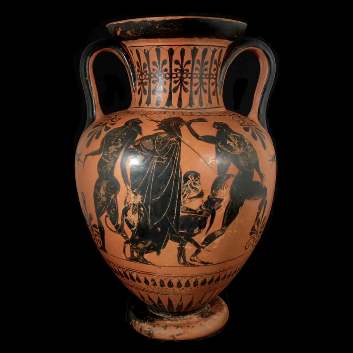 Attic black figure amphora leagros group A
