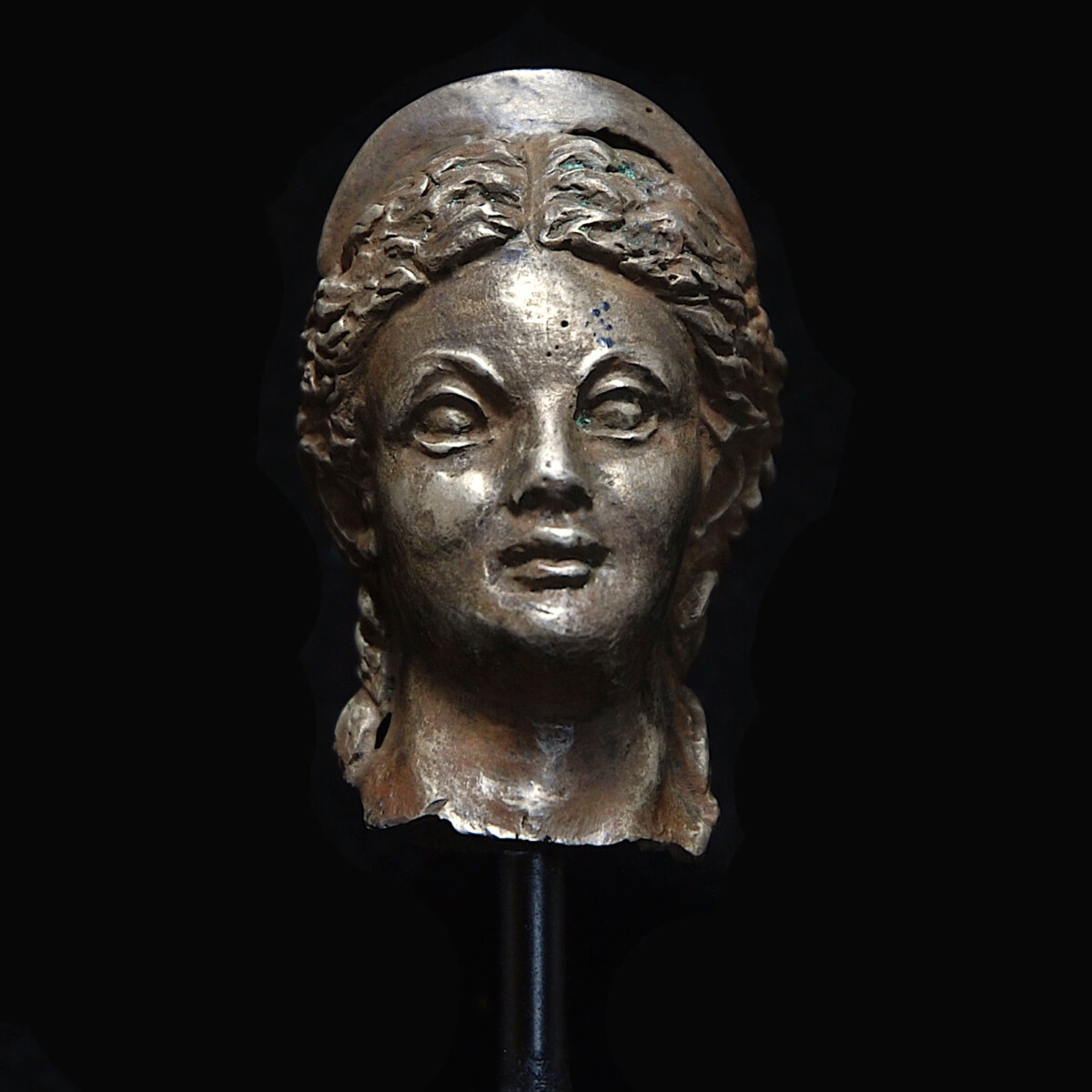 Hellenistic silver head of Hera front page