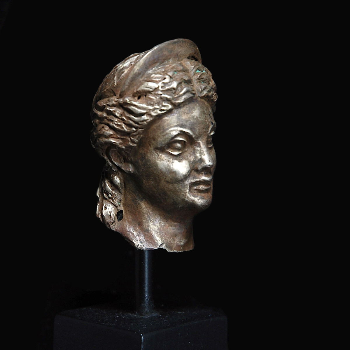Hellenistic silver head of Hera right
