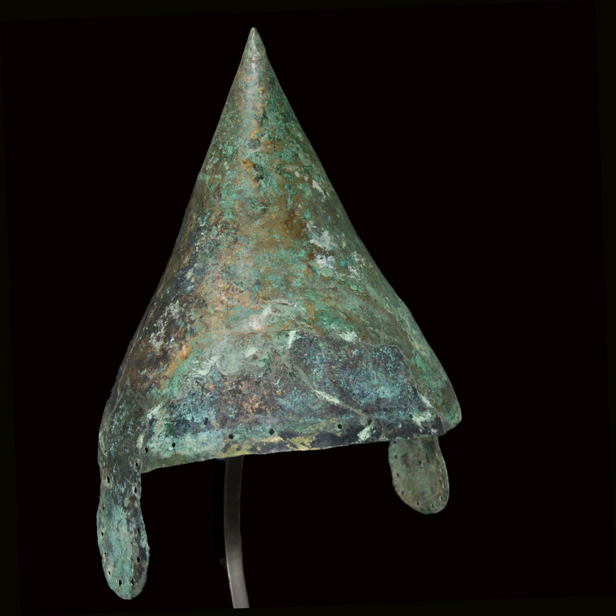 Assyrian babylonian bronze helmet