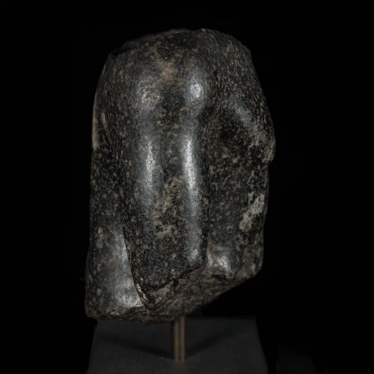 Egyptian Granodiorite torso of a seated man right