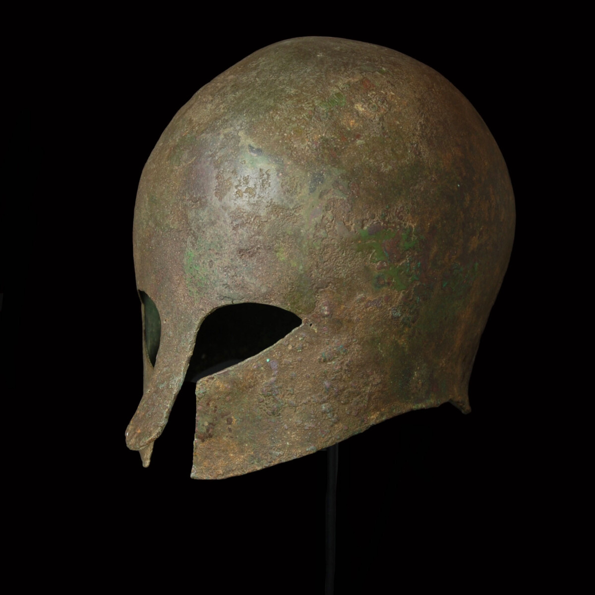 Corinthian helmet half left