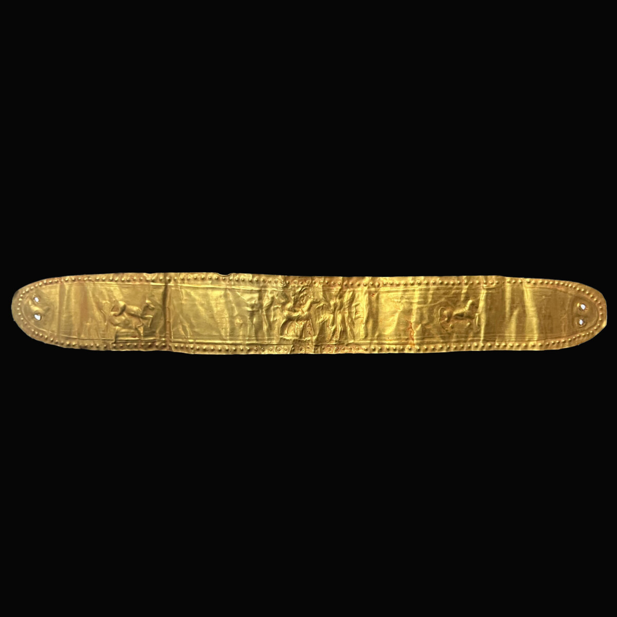 Hellenistic gold diadem with winged goddess