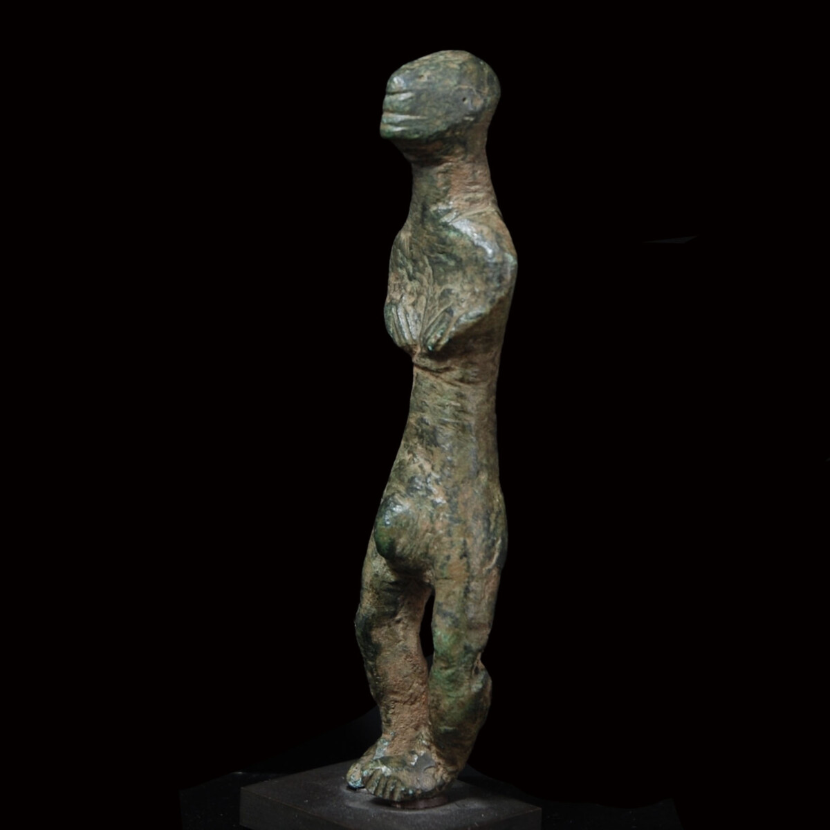 Italic ityphallic bronze idol left