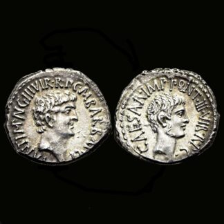 Denarius of Mark Antony with Octavian