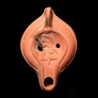 Spätrömische Öllampe mit Serapis