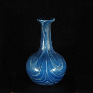 Marmoriertes kobaltblaues römisches Glasfläschchen
